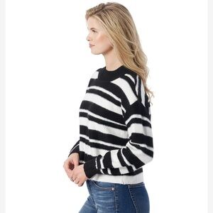 Jessica Simpson Portia Anthracite Stripe Combo Sweater
